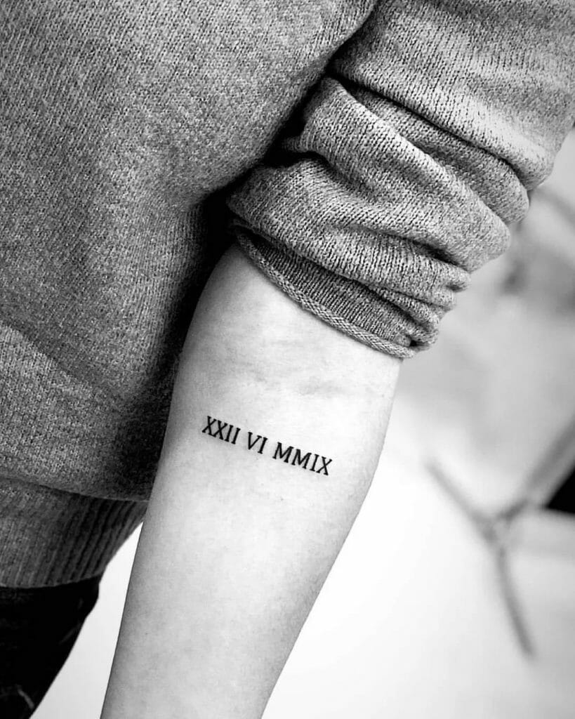 Roman Numerals Tattoo