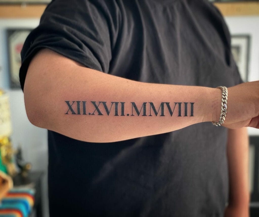 Roman Numerals Tattoo