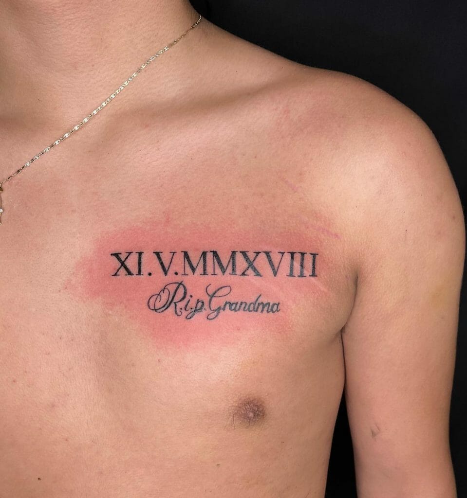 Roman Numerals Tattoo