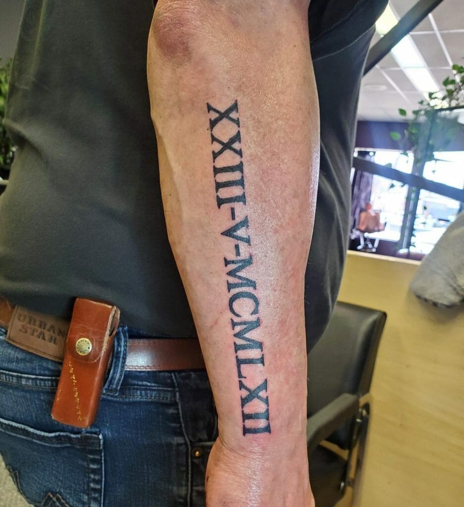 Roman Numerals Tattoo