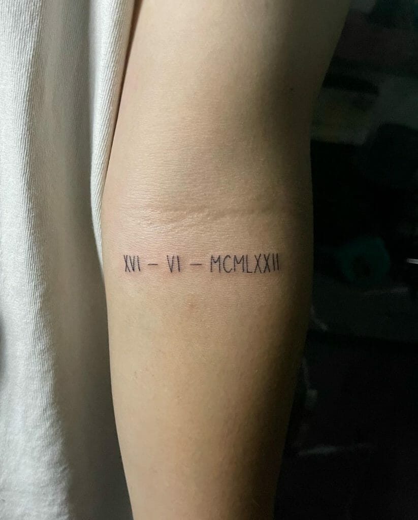 Roman Numerals Tattoo