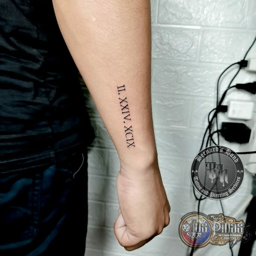 Roman Numerals Tattoo Designs