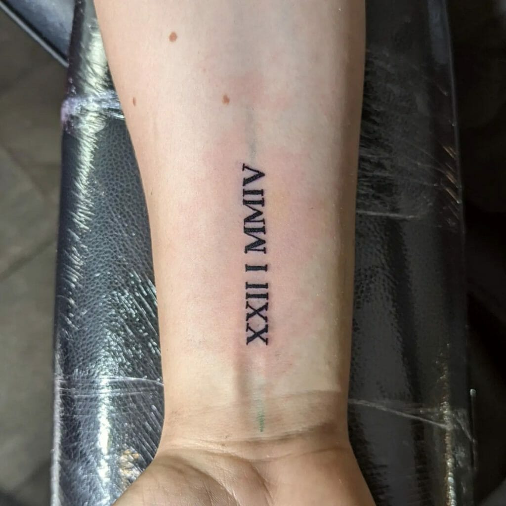 Roman Numerals Tattoo