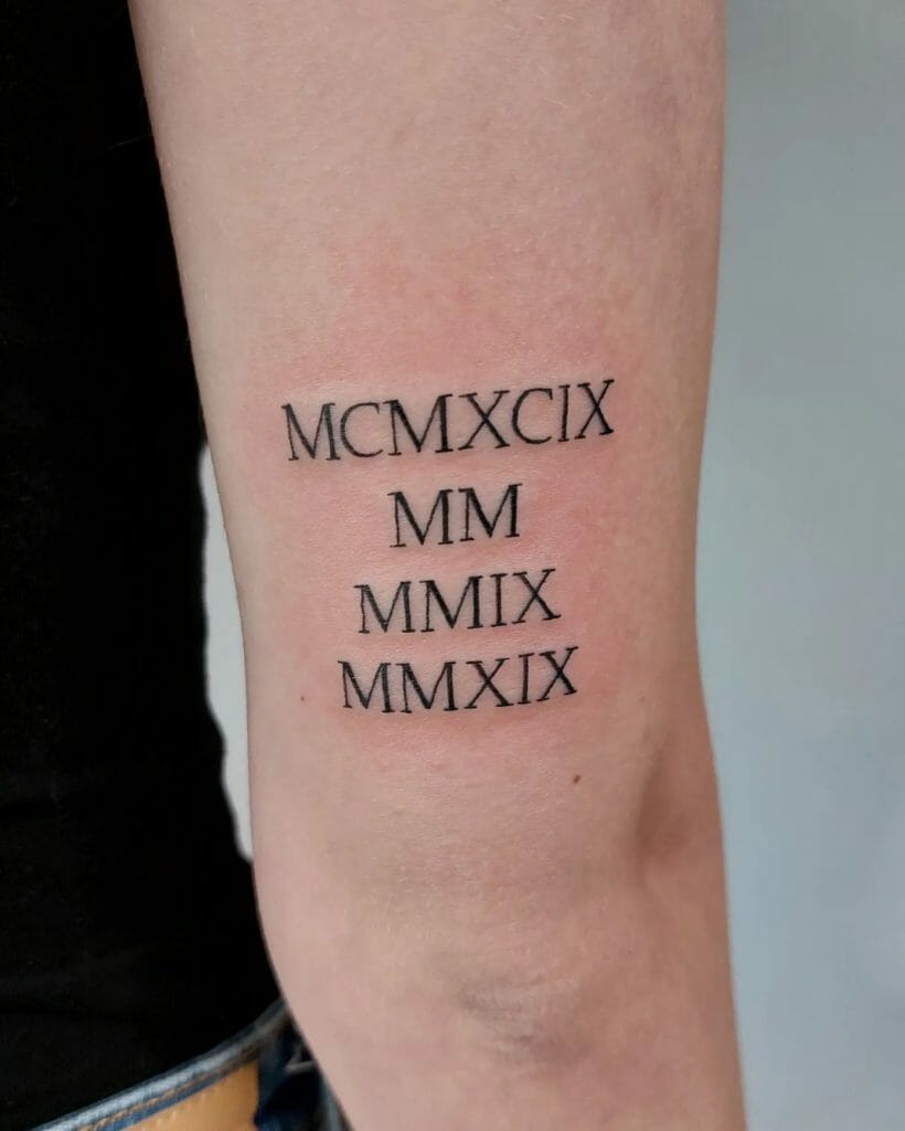 Roman Numerals Tattoo