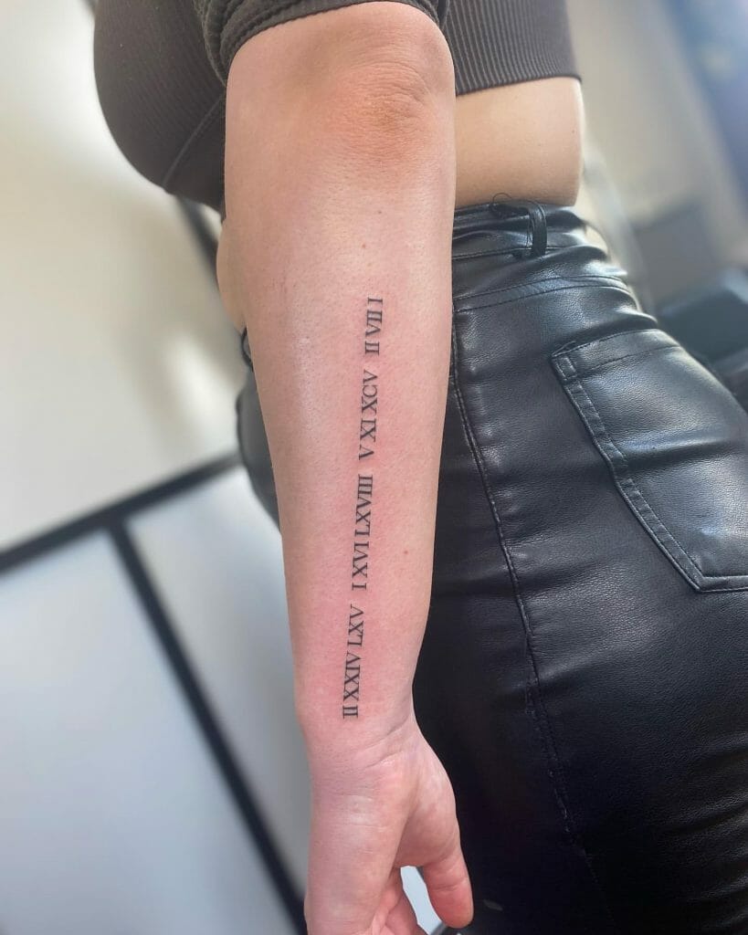 Roman Numerals Tattoo