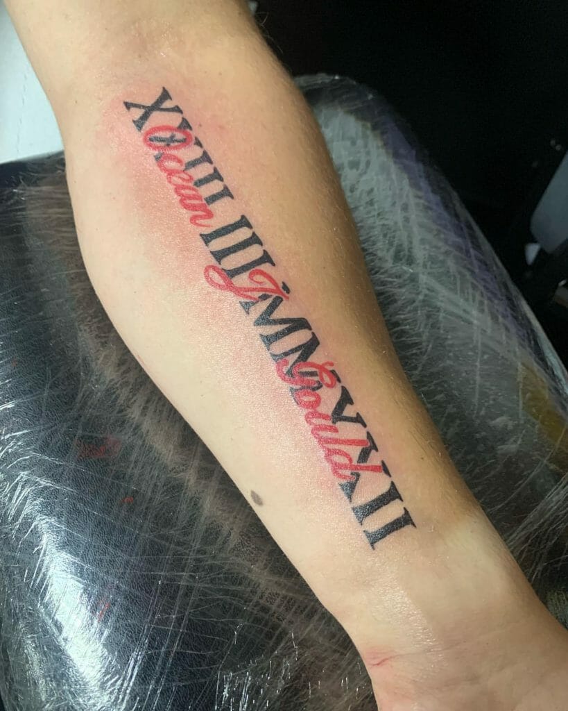 Roman Numerals Tattoo