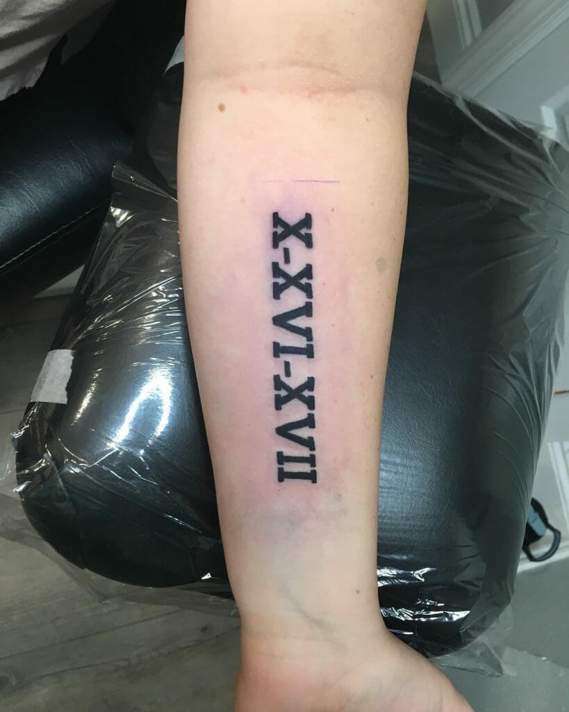 Roman Numerals Tattoo