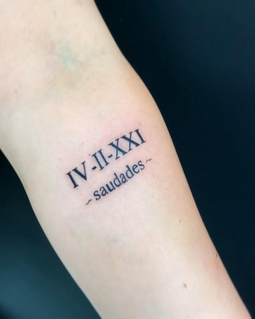 Roman Numerals Tattoo