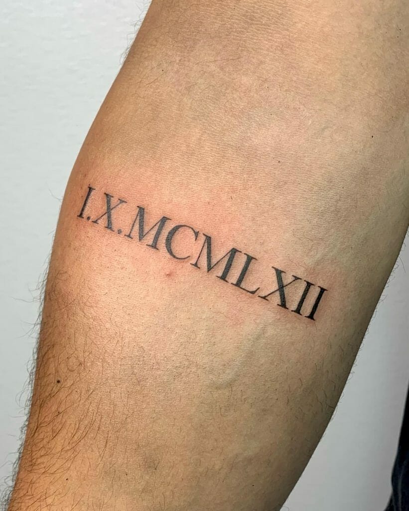 Roman Numerals Tattoo