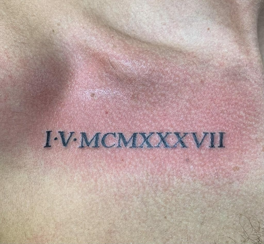 Roman Numerals Tattoo