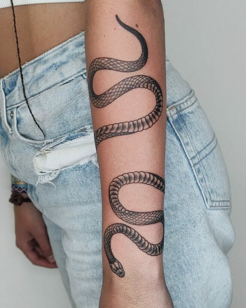 Snake Arm Tattoo