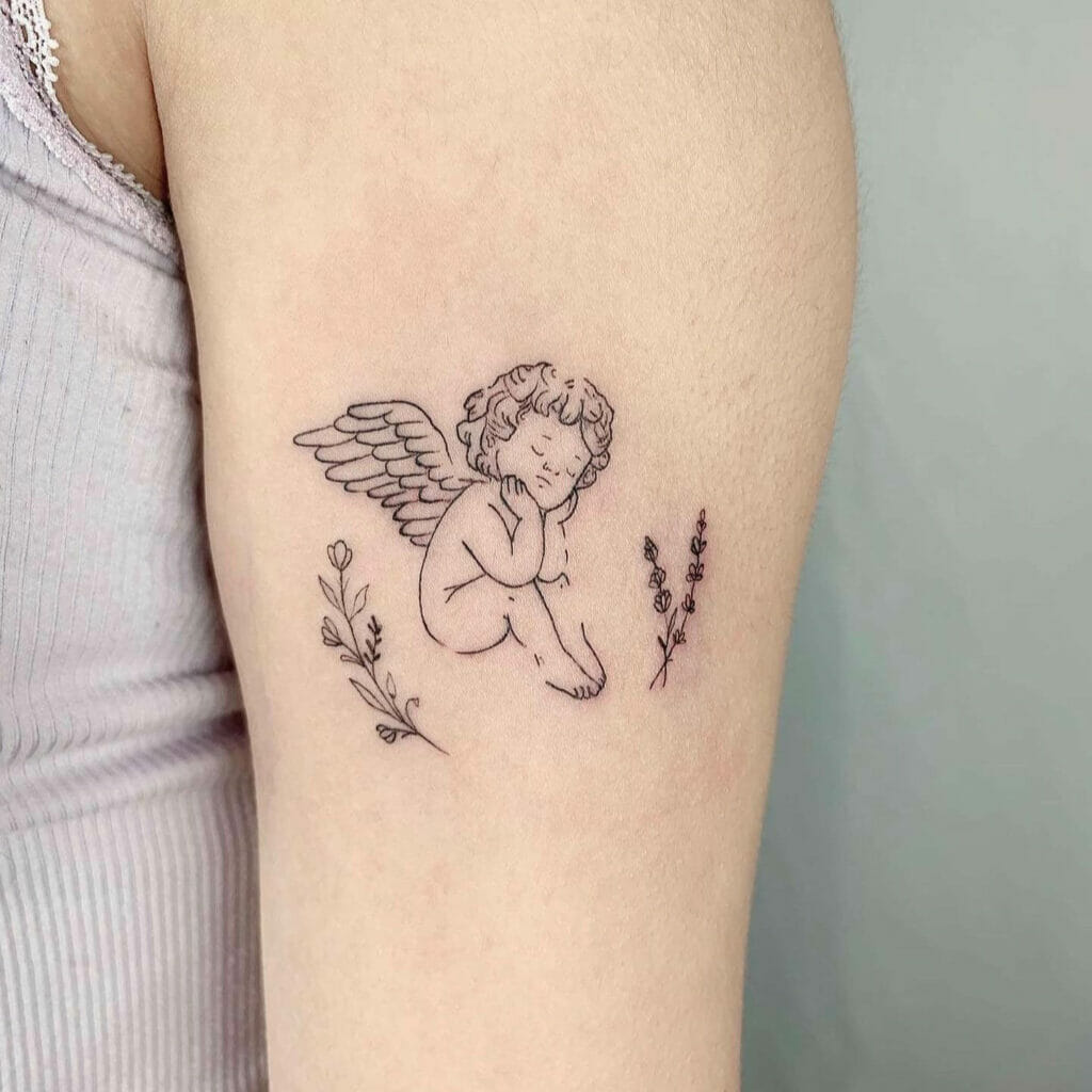 Small Angel Tattoo