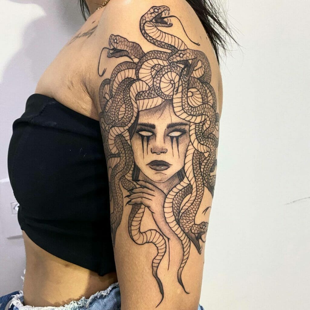 Minimalist Medusa Tattoo