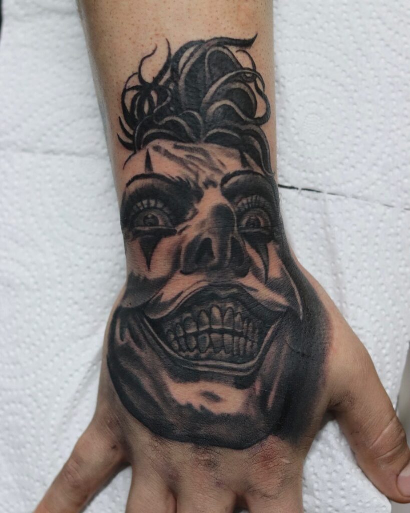 Joker Hand Tattoo