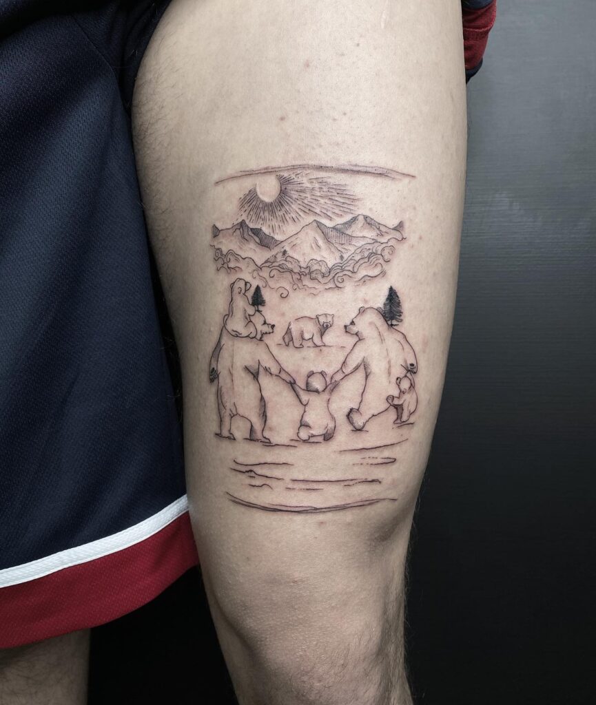 Bear And Cubs Tattoo