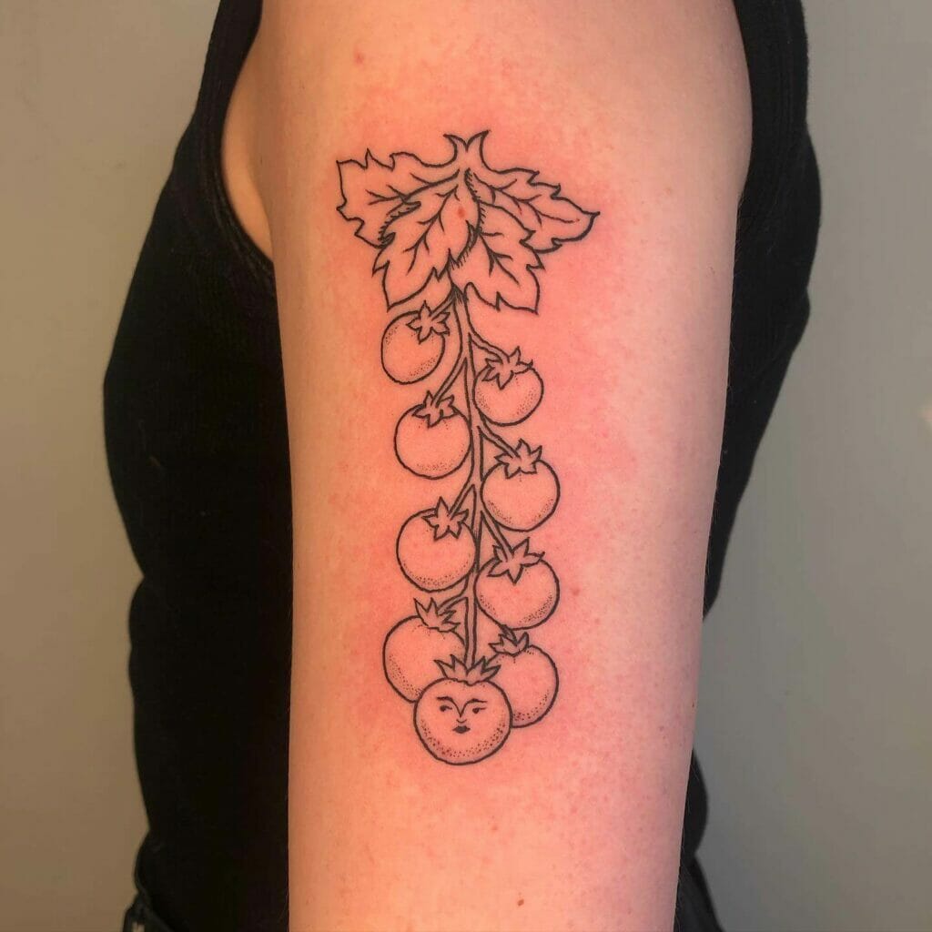 Upper Arm Vine Tattoo