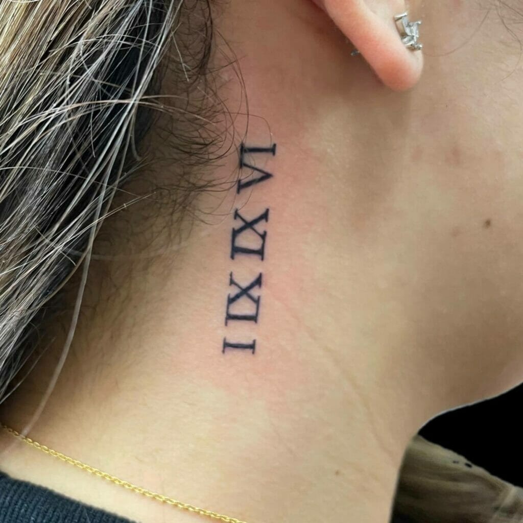 1998 in Roman Numerals Tattoo