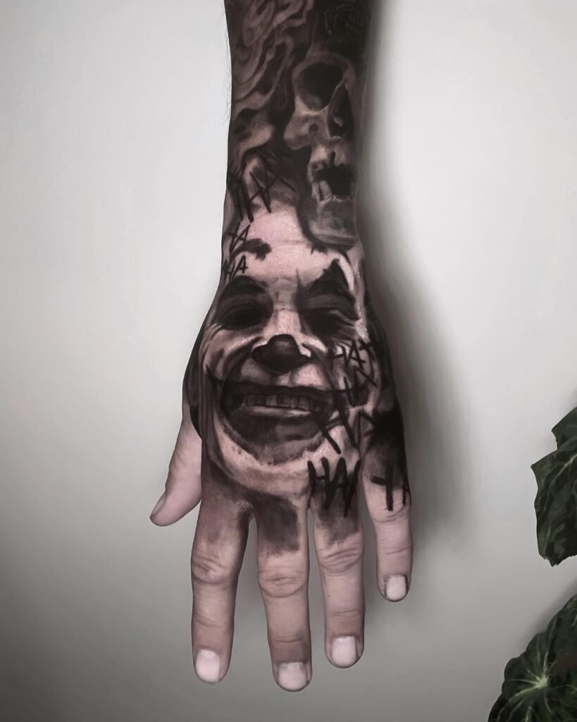 Joker Hand Tattoo