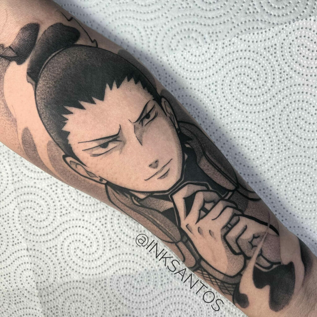 Black and White Ninja Arm Tattoo