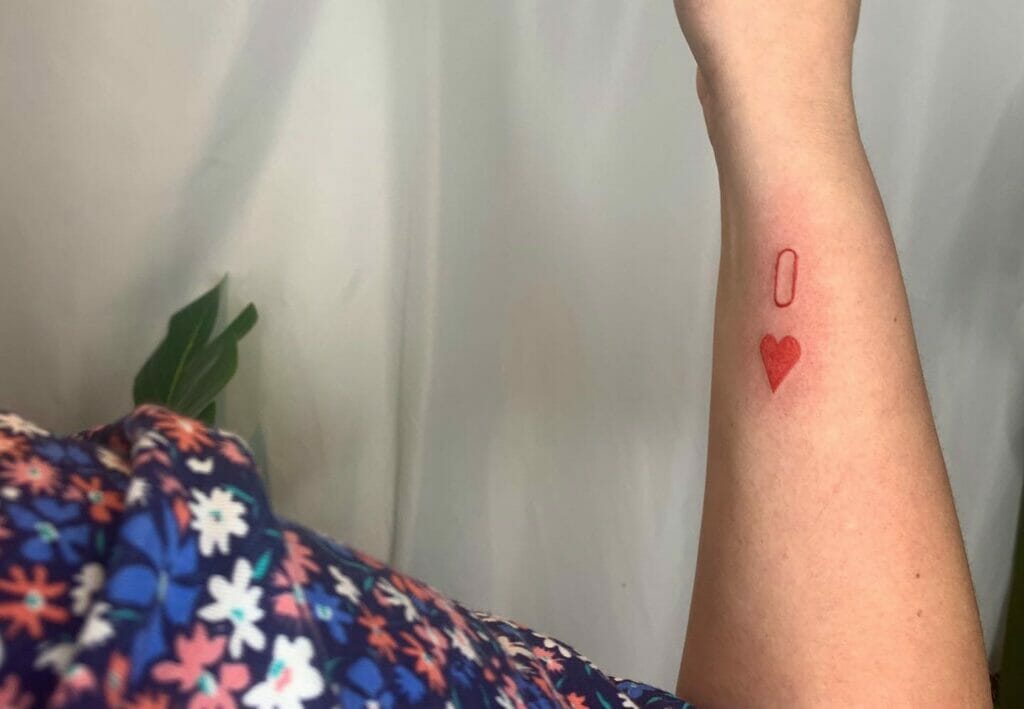 Minimalist Red Ink Tattoo