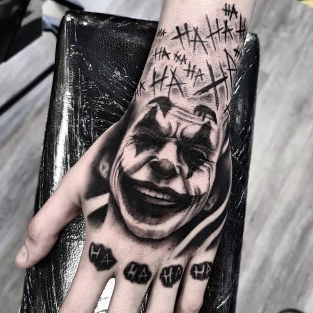 Joker Hand Tattoo