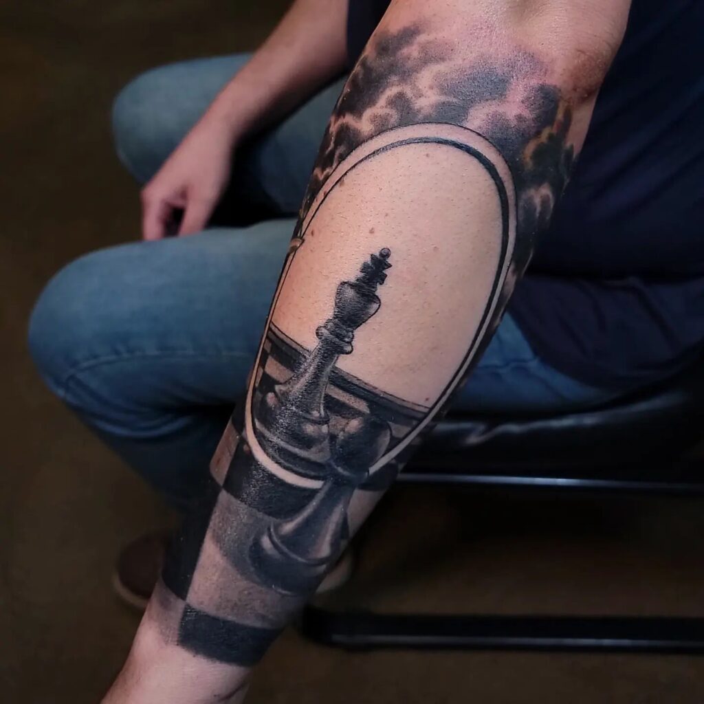 Chess Board Tattoo