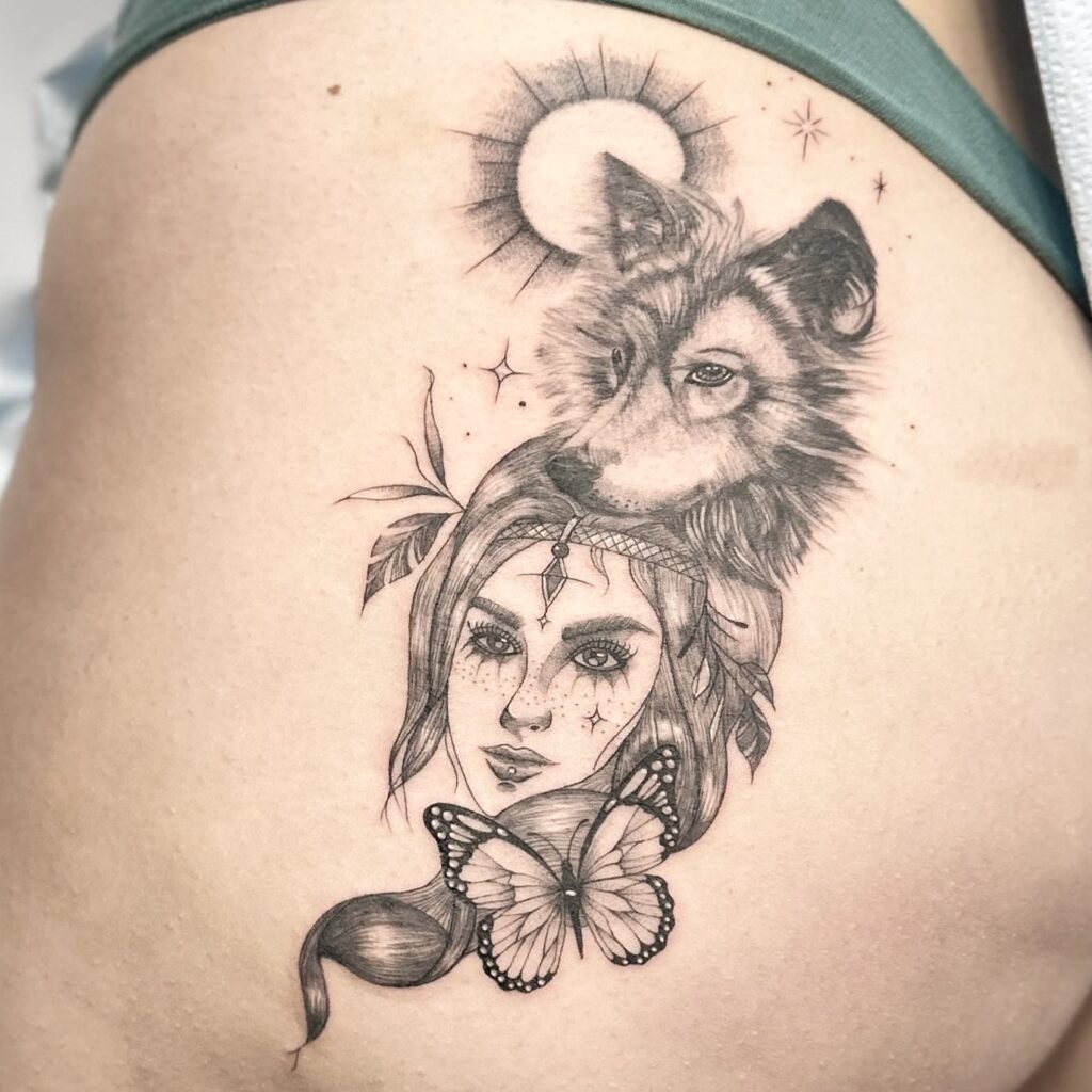 Female Warrior Tattoo