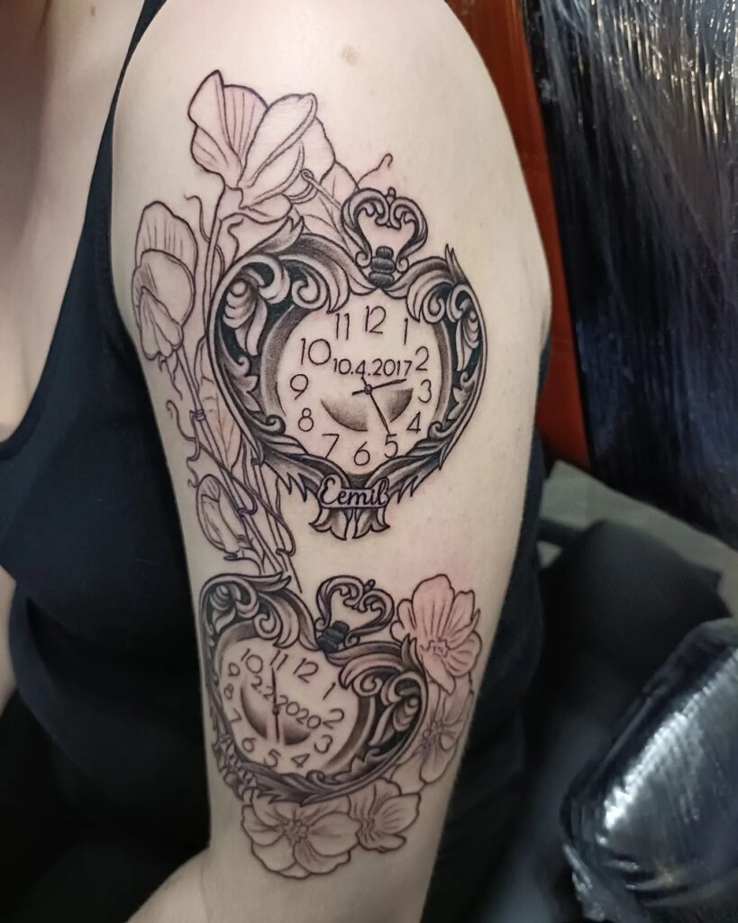 Birth Clock Tattoo