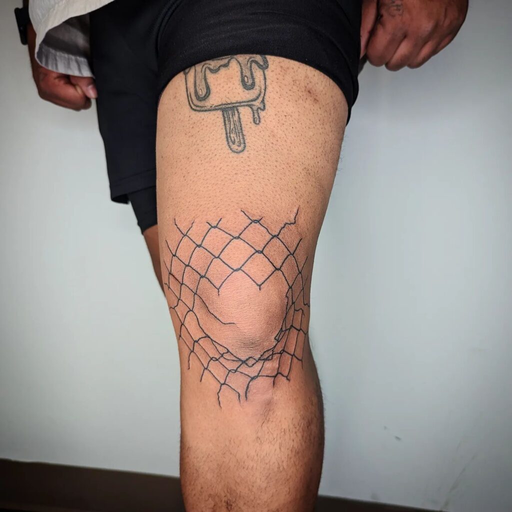 Chain Link Fence Tattoo