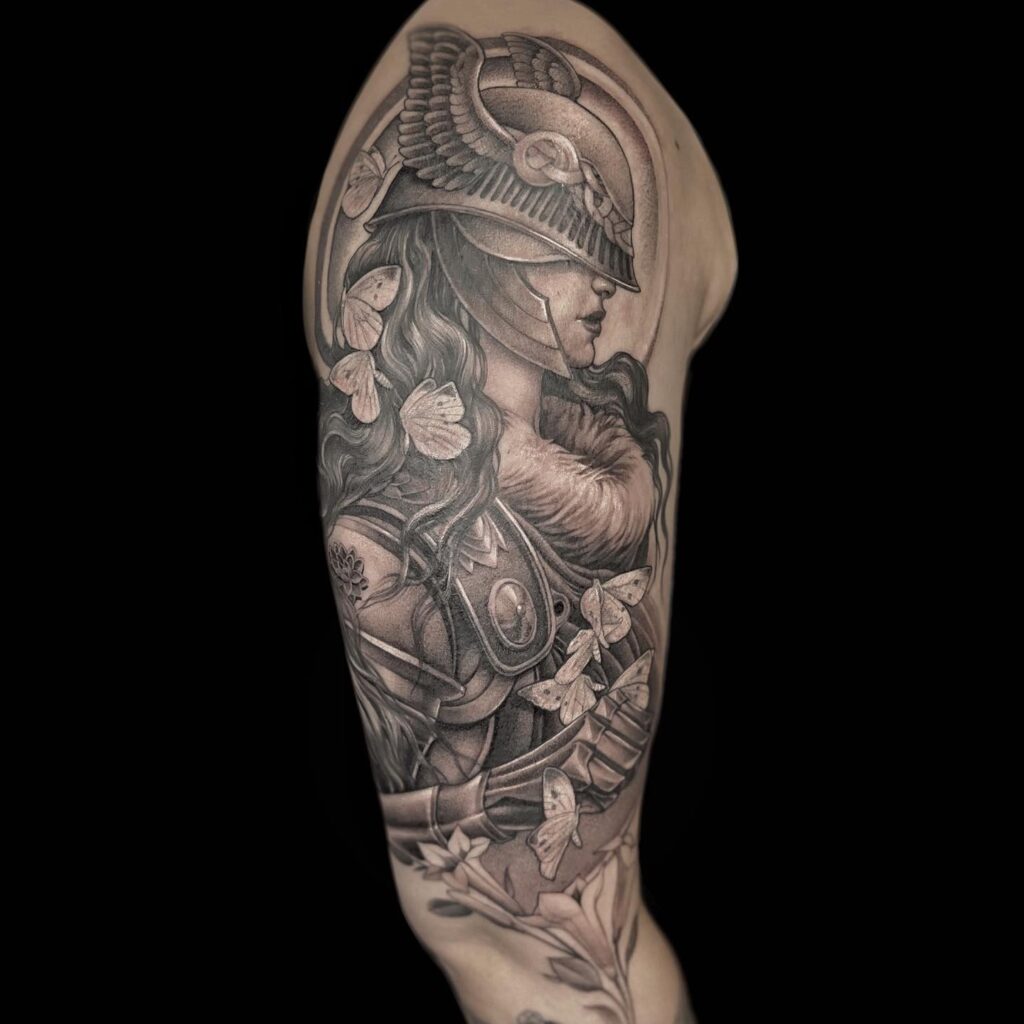 Female Warrior Tattoo