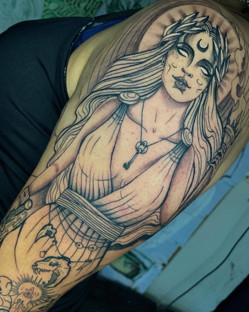 Female Warrior Tattoo