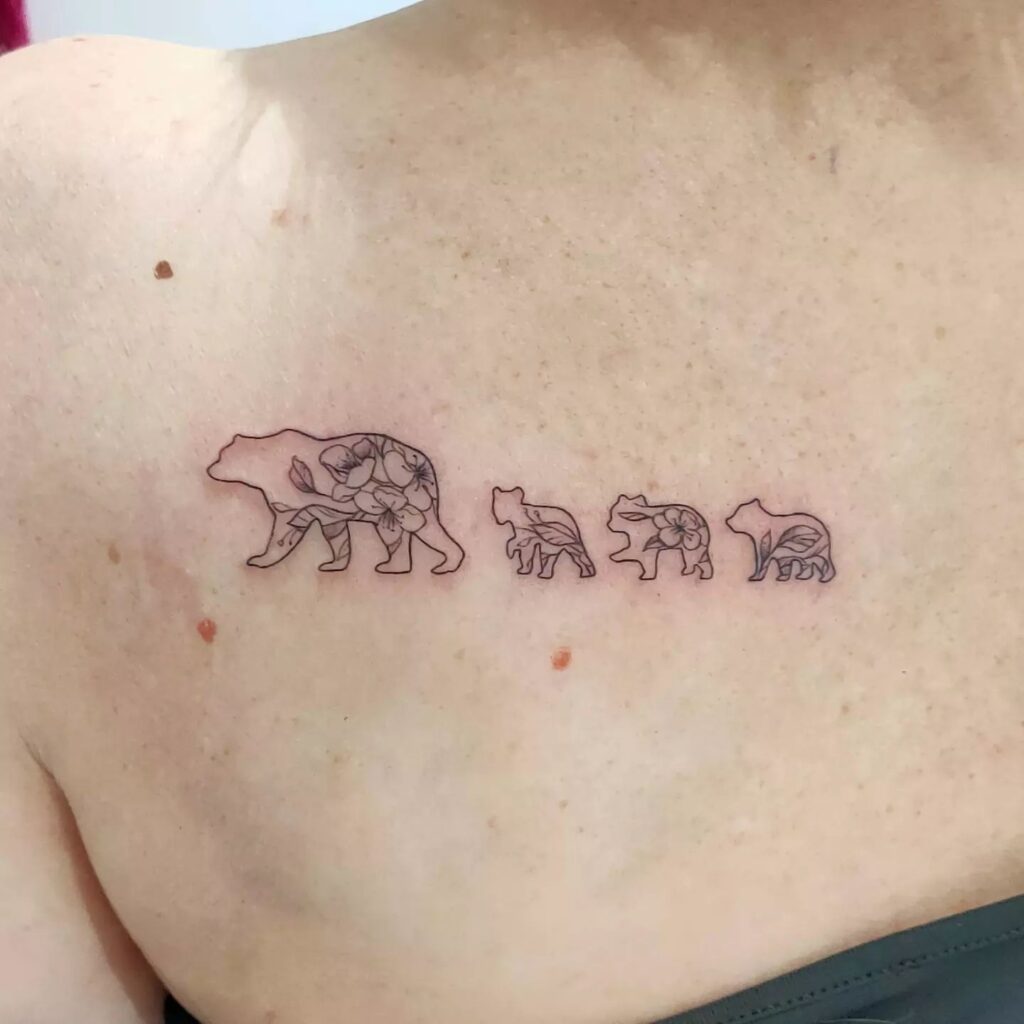 Bear And Cubs Tattoo