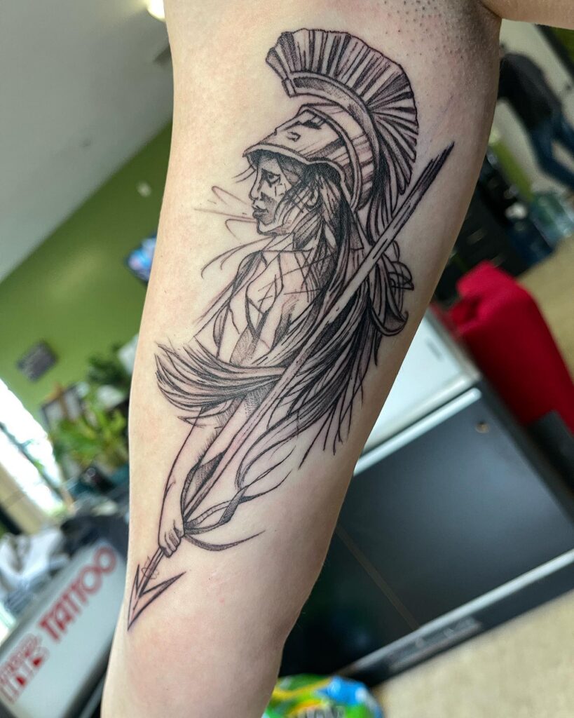 Female Warrior Tattoo