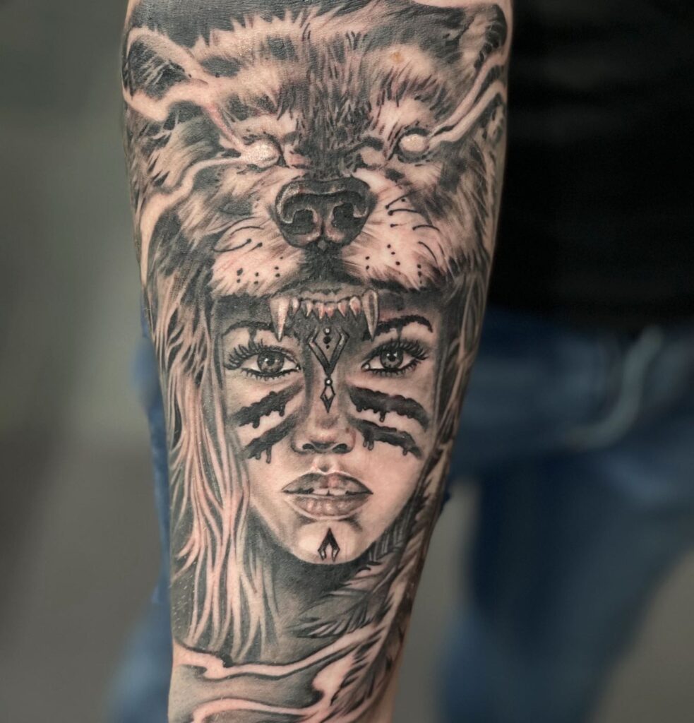 Female Warrior Tattoo