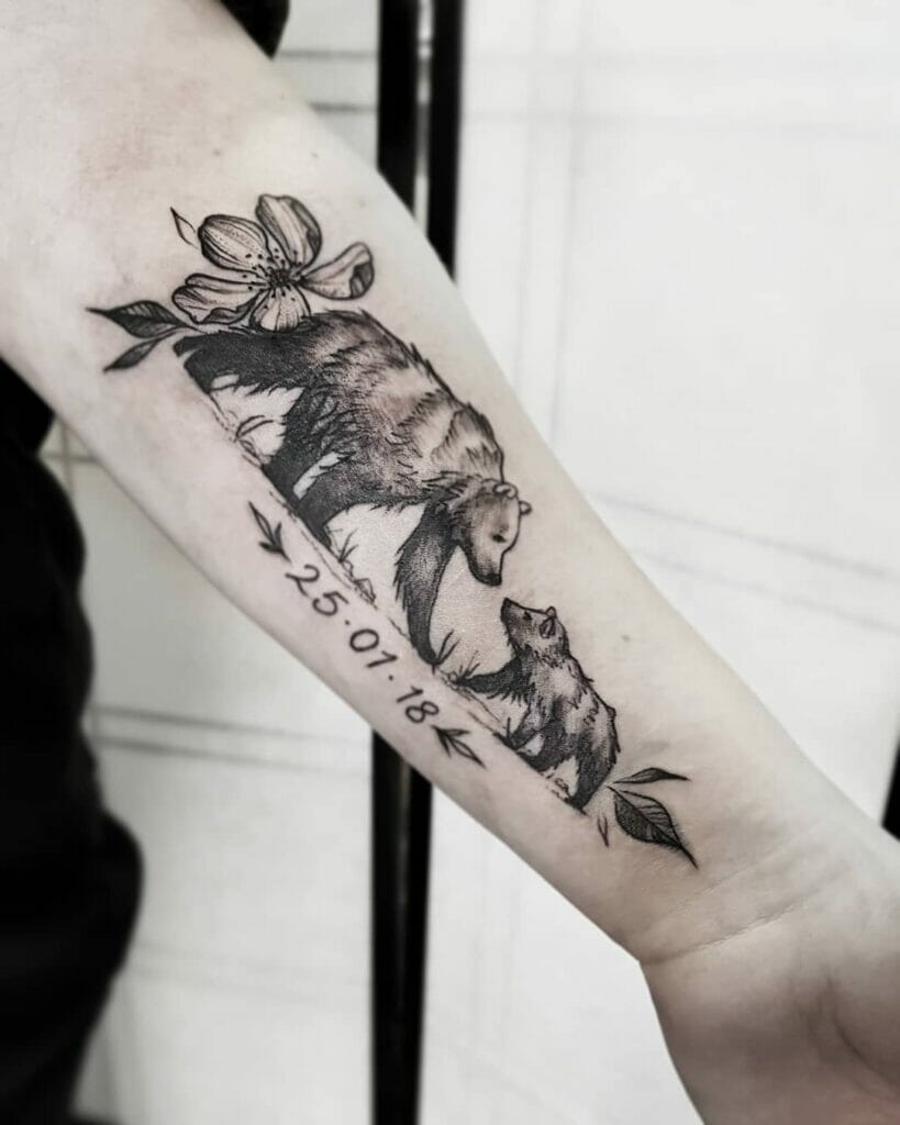 Forearm Bear Tattoo