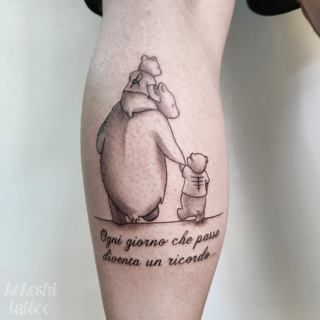 Bear And Cubs Tattoo