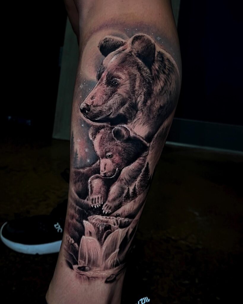 Bear And Cubs Tattoo