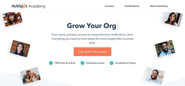 online marketing course: HubSpot Academy