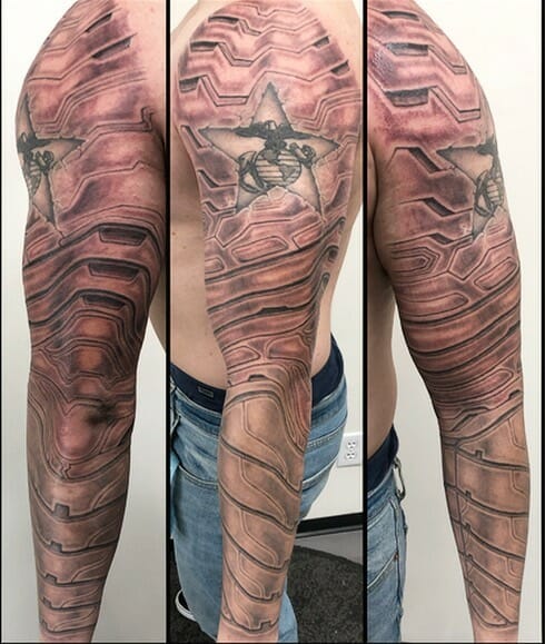 Amazing Winter Soldier Tattoo Sleeve Ideas