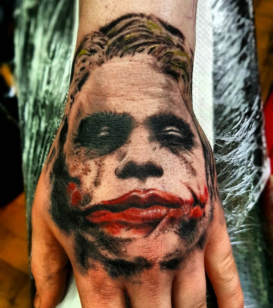 Amazing Joker Tattoo Idea With Joaquin Phoenix