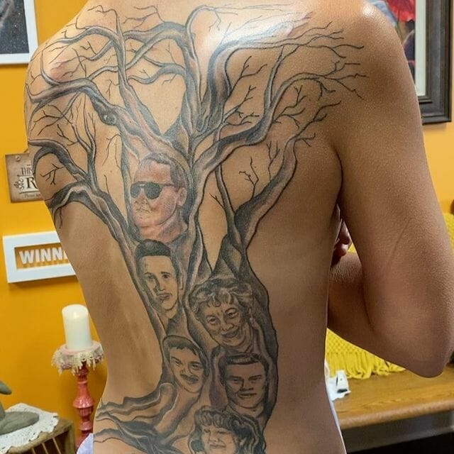 Awesome Family Tree Tattoo Ideas For Your Back