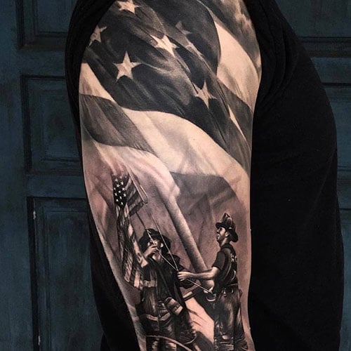 quarter sleeve tattoo