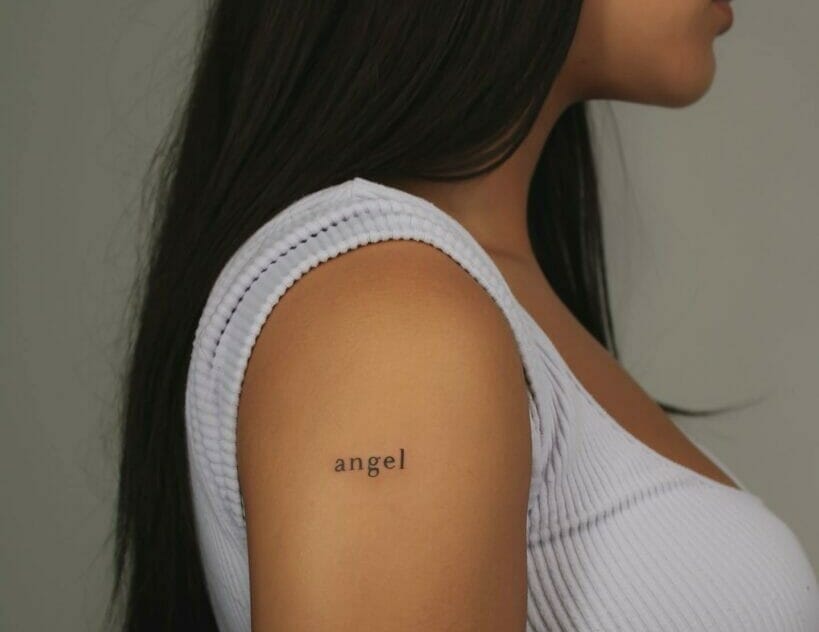 Angel Name Tattoo Designs