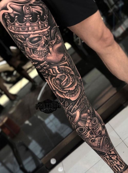 Leg Sleeve Tattoo