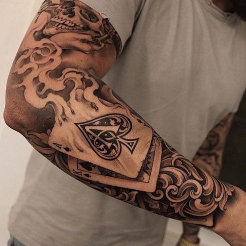 quarter sleeve tattoo