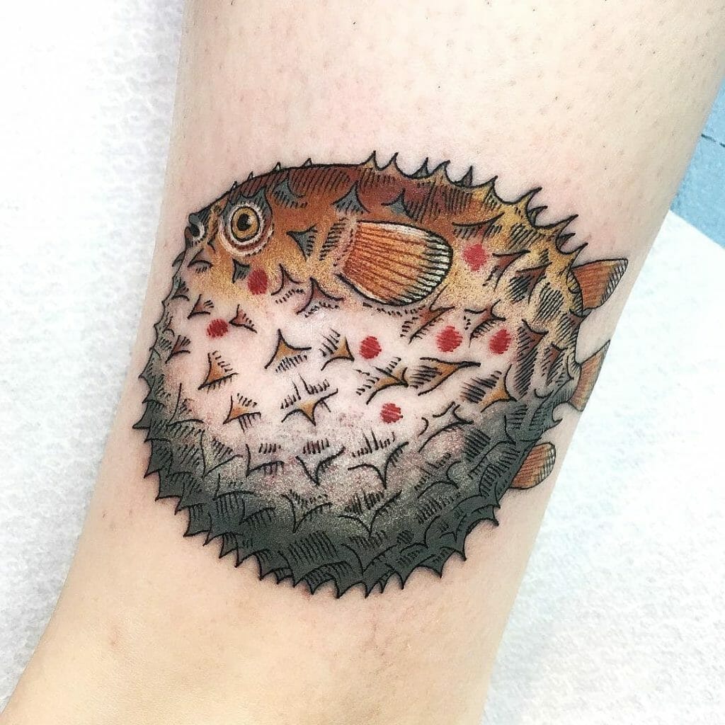 Pufferfish Tattoo Design