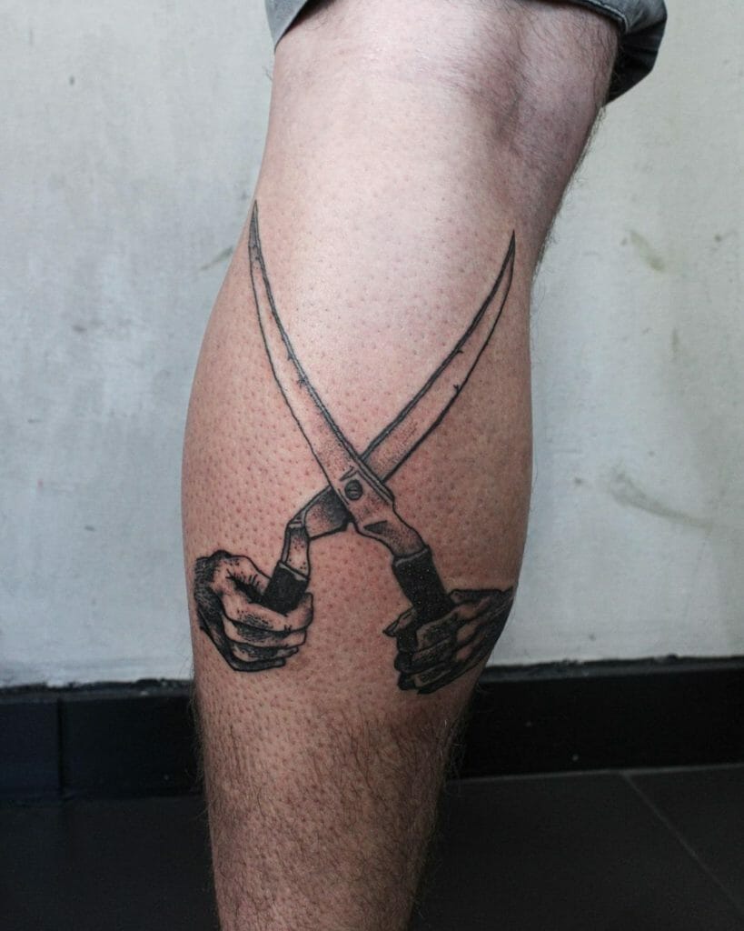 Black Flag Scissors Tattoo