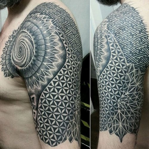 quarter sleeve tattoo