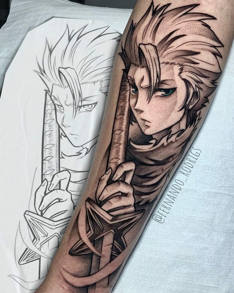 Blackwork Toushirou Tattoo