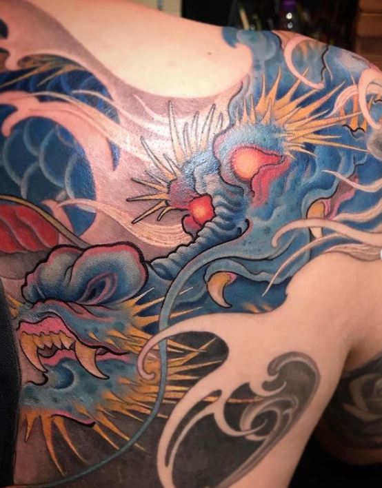 dragon sleeve tattoo